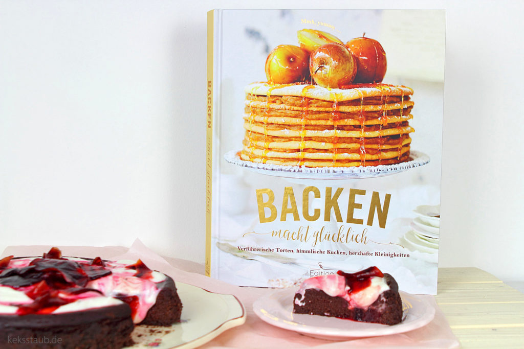 Backen macht glücklich Buch mit Rote Beete Schoko Kuchen