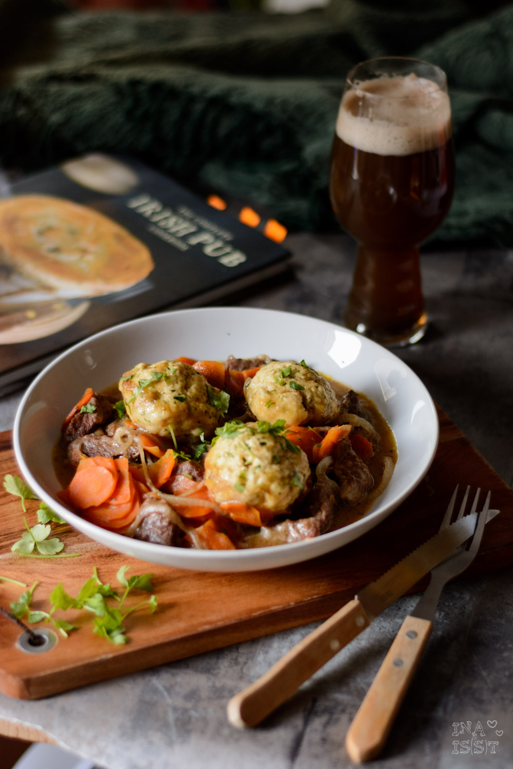 Beef in Stout with Herb Dumplings
