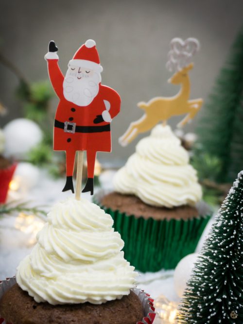 Weihnachtliche Bananenbrot Lebkuchen Cupcakes von Keksstaub