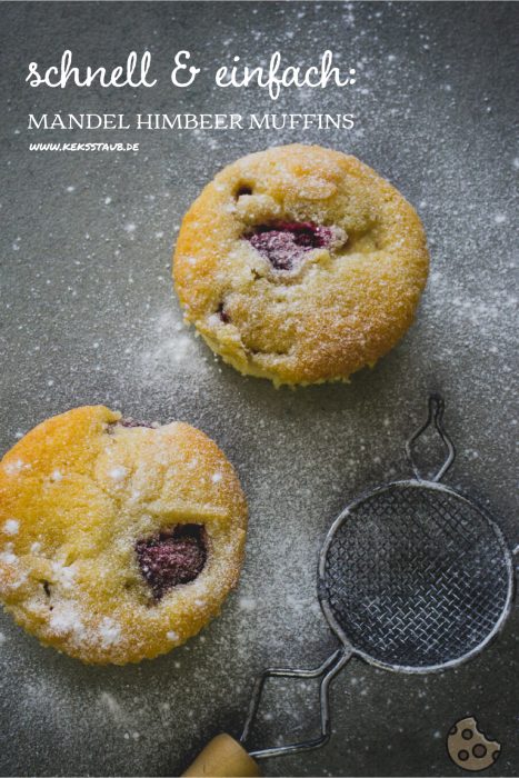 Schnell und einfach Himbeer Mandel Muffins von keksstaub