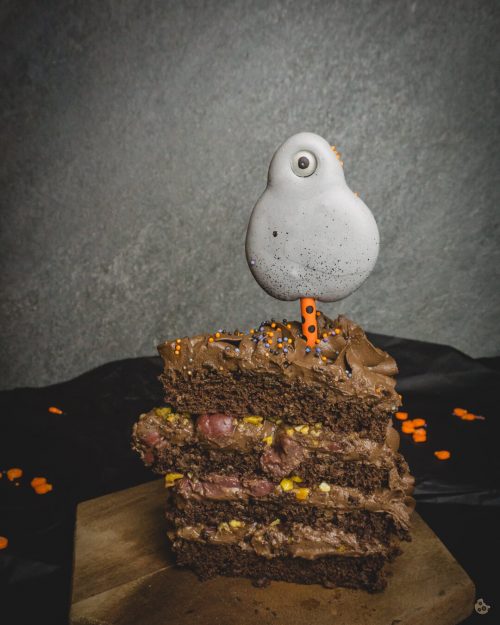 Monster Schoko Knusper Torte zu Halloween